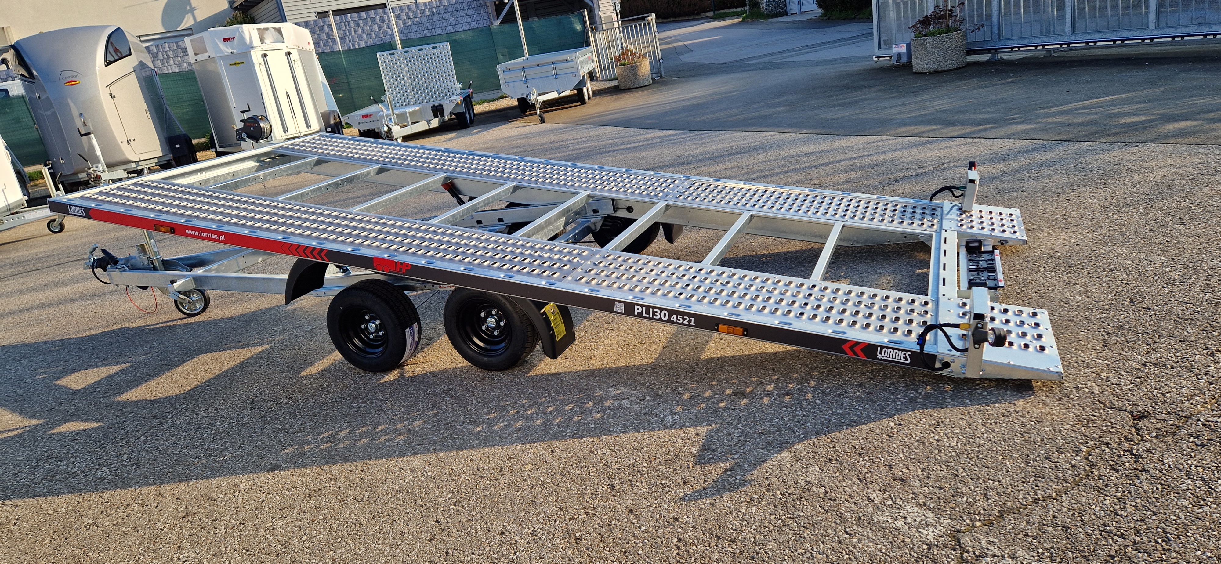 Autotransporter, Fahrzeugtransporter, Autoanhänger HP PLi 27-4521 Lorries, Tandem 2700 kg GG, kippbar